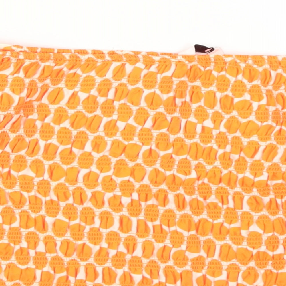 Very Womens Orange Polka Dot  Basic Blouse Size 18