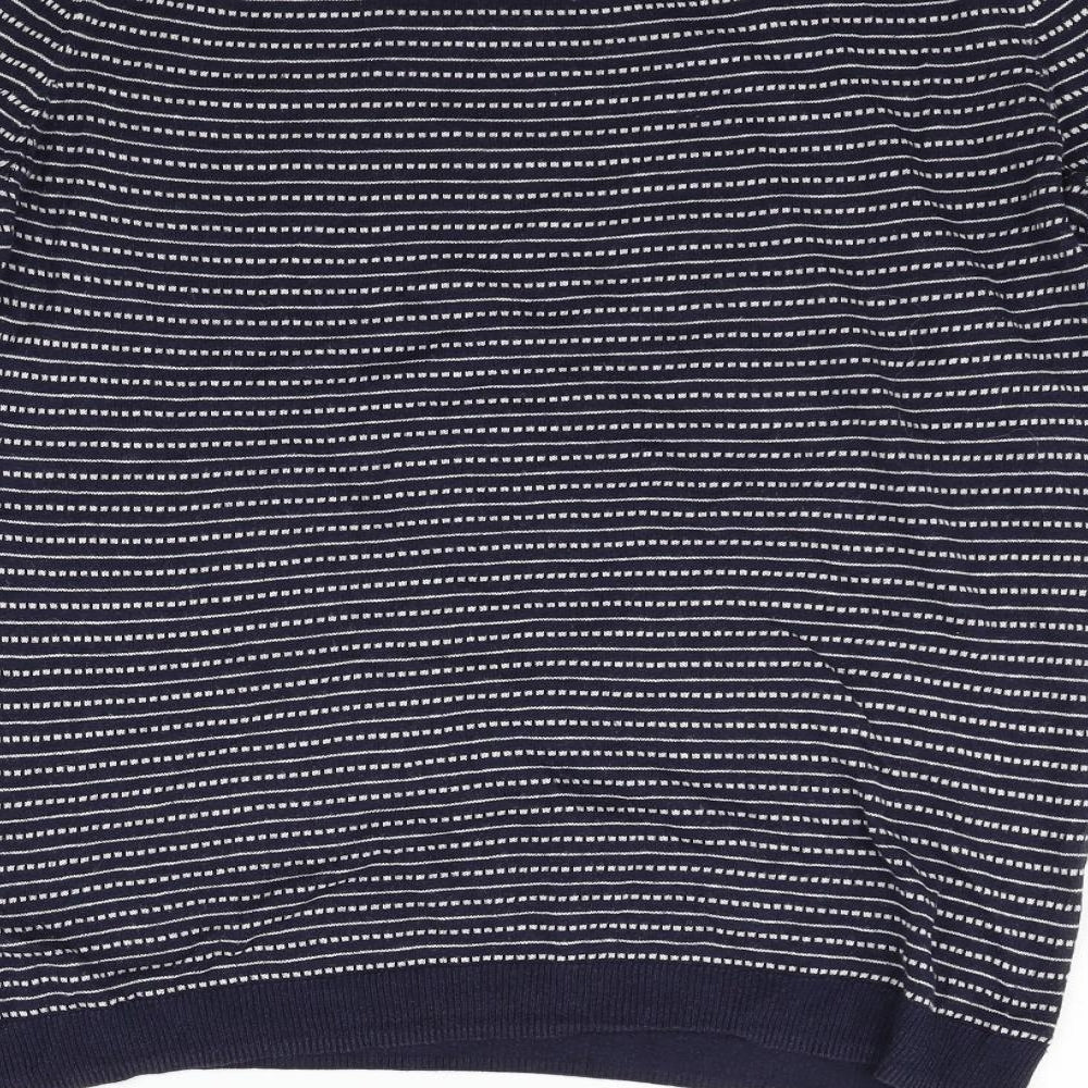 LOGG Womens Blue Striped  Pullover Jumper Size S