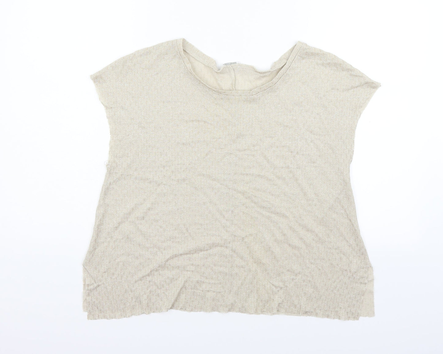 Zara Womens Beige   Basic T-Shirt Size S