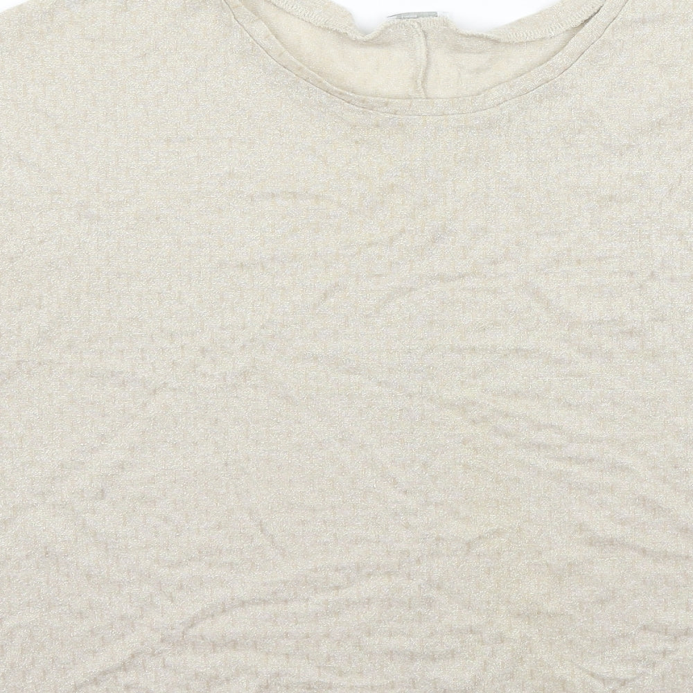 Zara Womens Beige   Basic T-Shirt Size S