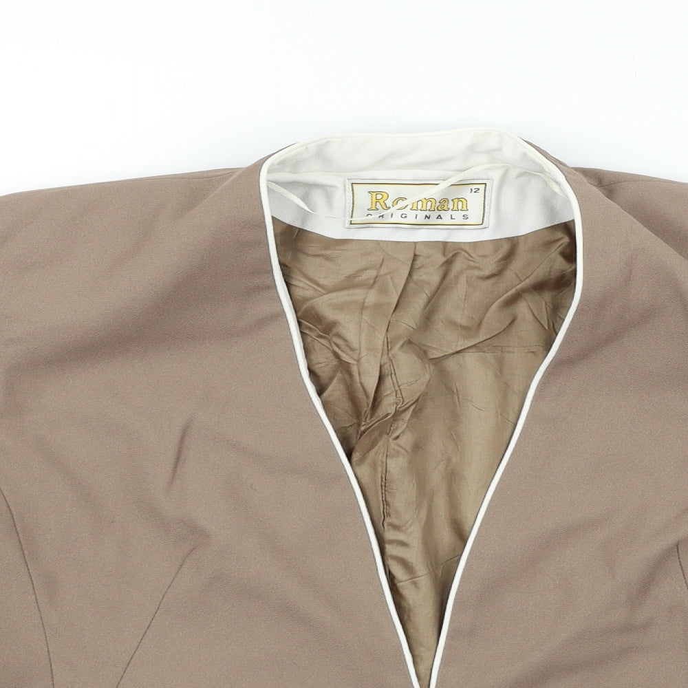 Roman Womens Beige   Jacket Blazer Size 12