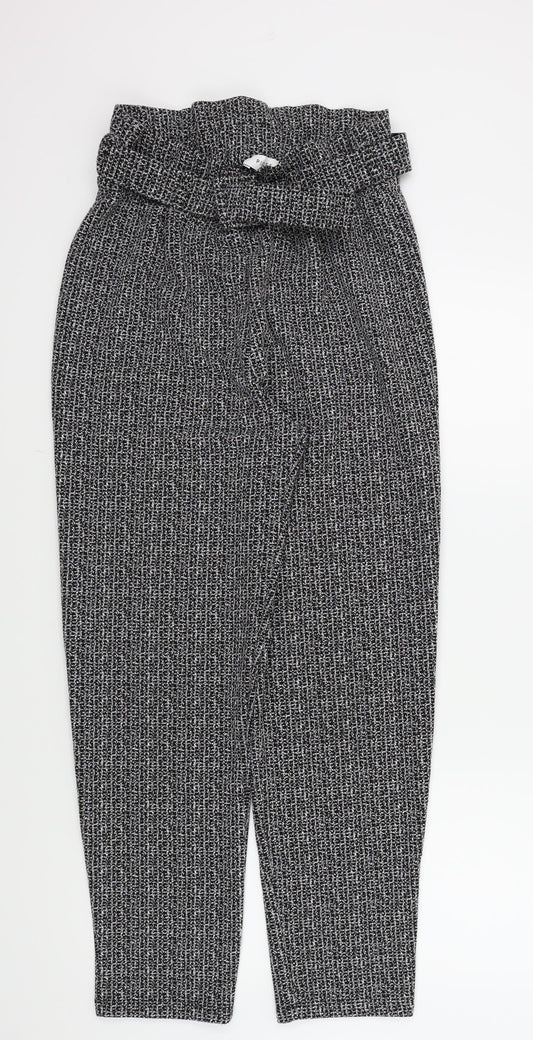 Pieces Womens Grey   Trousers  Size M L27 in - FRILL WAIST LINE