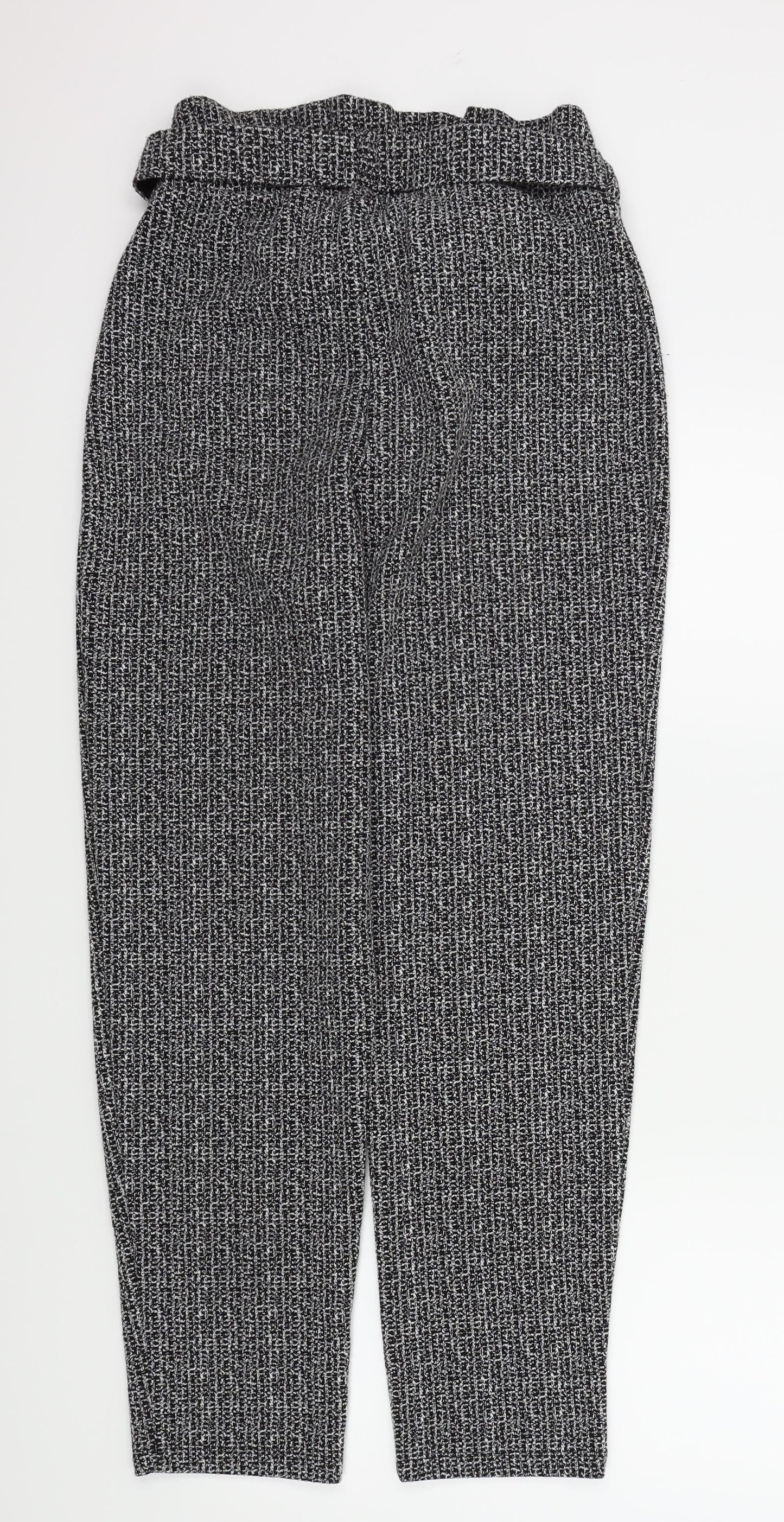 Pieces Womens Grey   Trousers  Size M L27 in - FRILL WAIST LINE