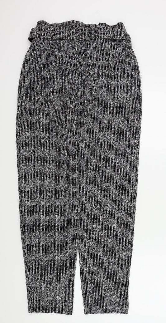 Pieces Womens Grey   Trousers  Size M L27 in - FRILL WAIST LINE