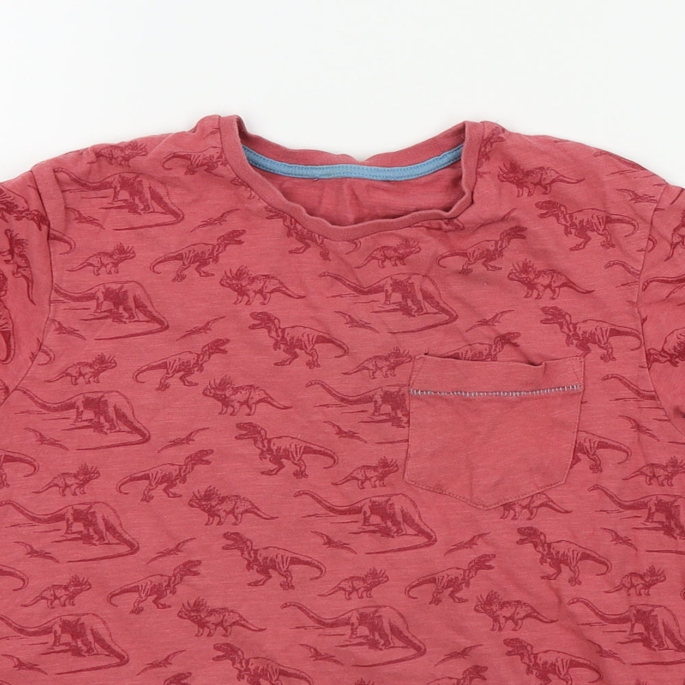 George Boys Pink   Basic T-Shirt Size 12-13 Years  - dinasours