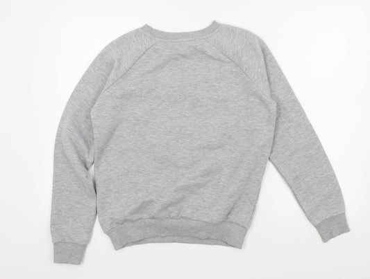 Primark Girls Grey   Pullover Jumper Size 13 Years  - LOVE HEART