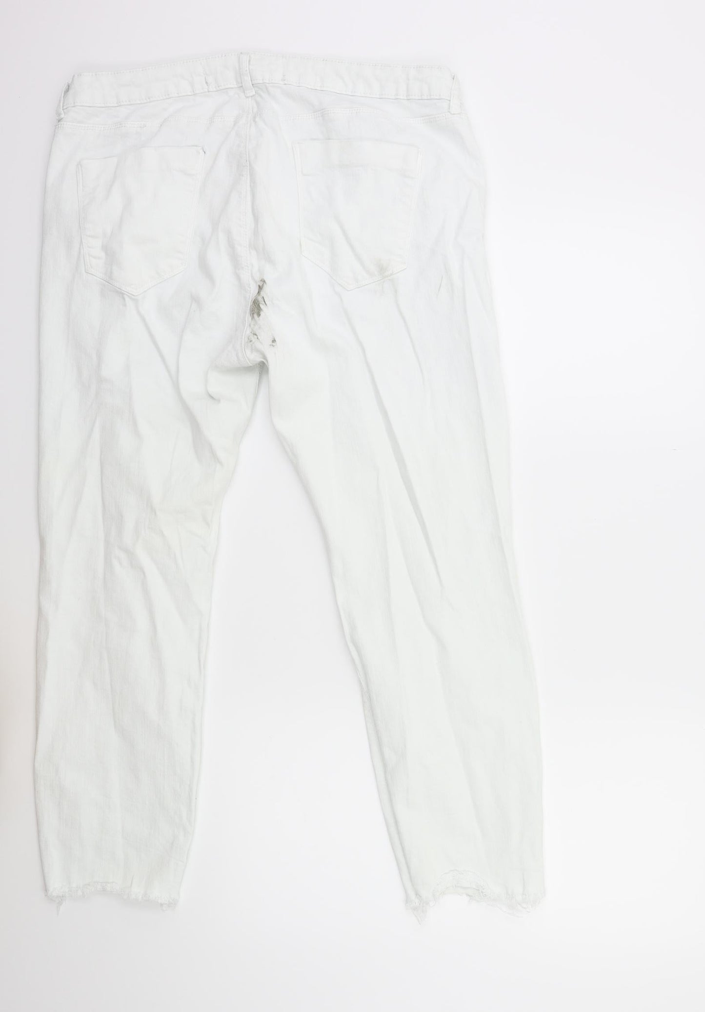Denim & Co. Womens White  Denim Skinny Jeans Size 18 L27 in