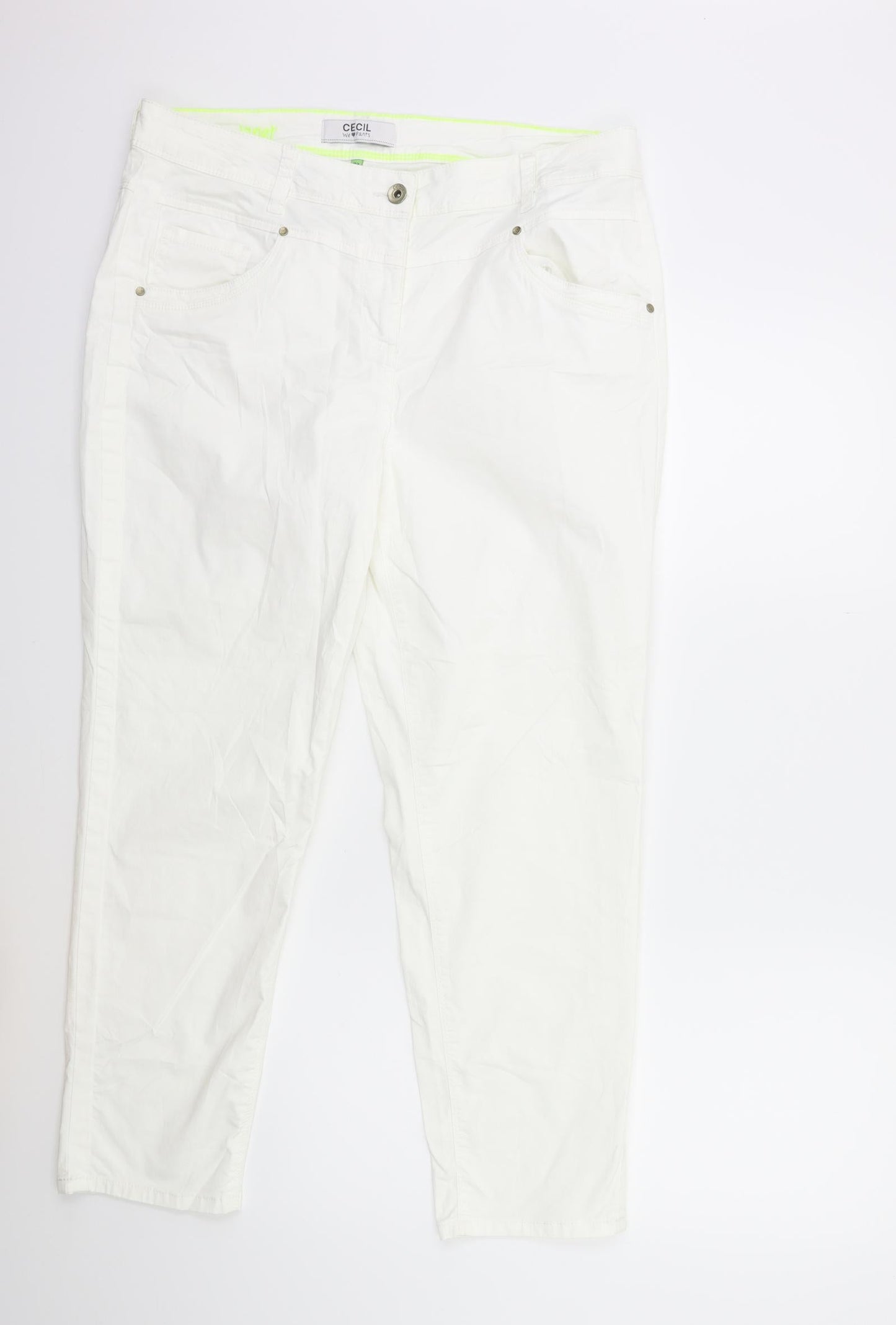 Cecil Womens White   Trousers  Size 33 in L27 in