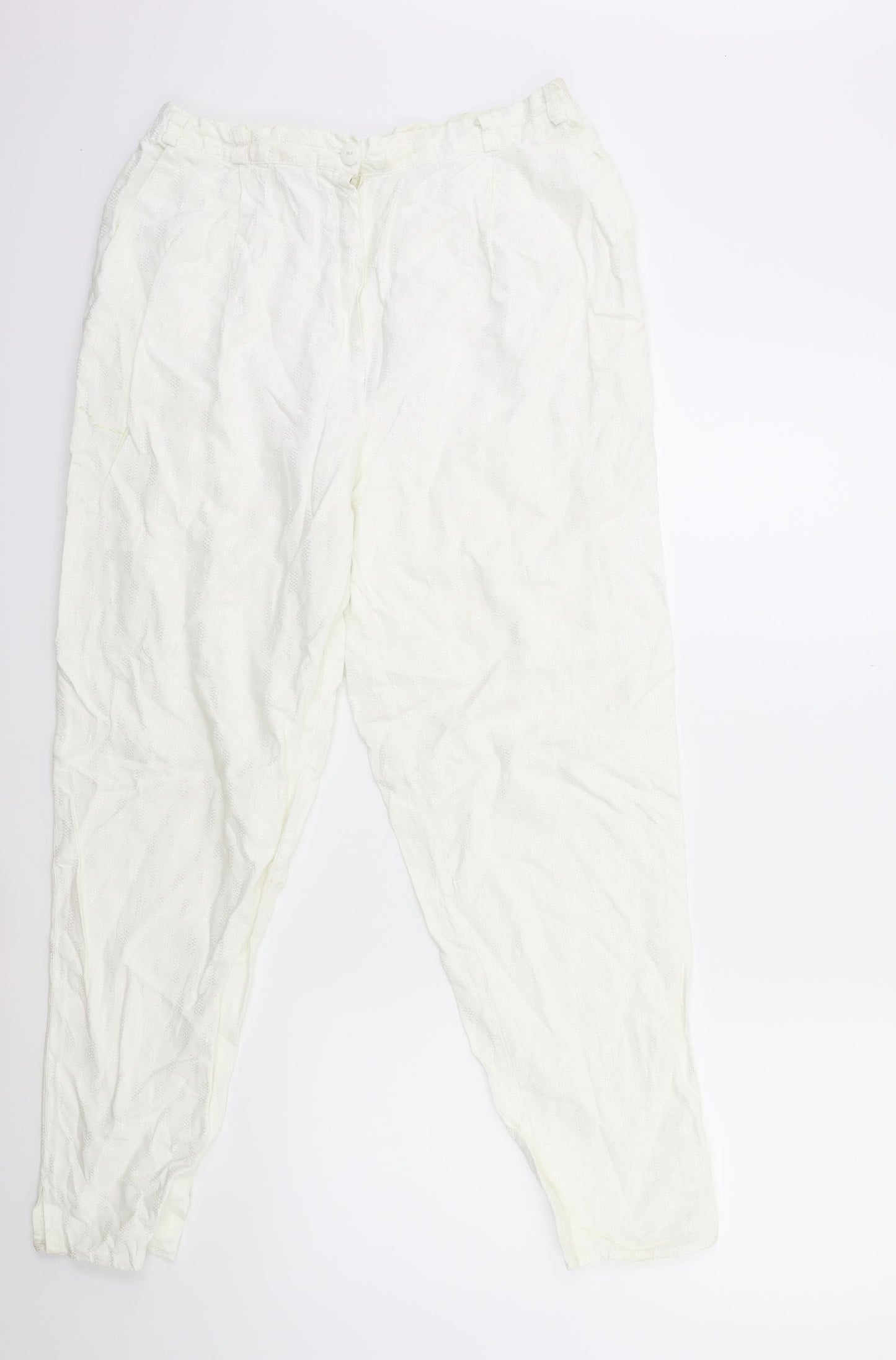 Preworn Womens White   Trousers  Size 30 in L29 in