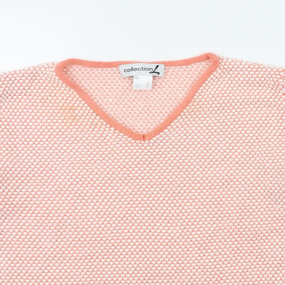 Collections Womens Orange  Knit Pullover Jumper Size 20