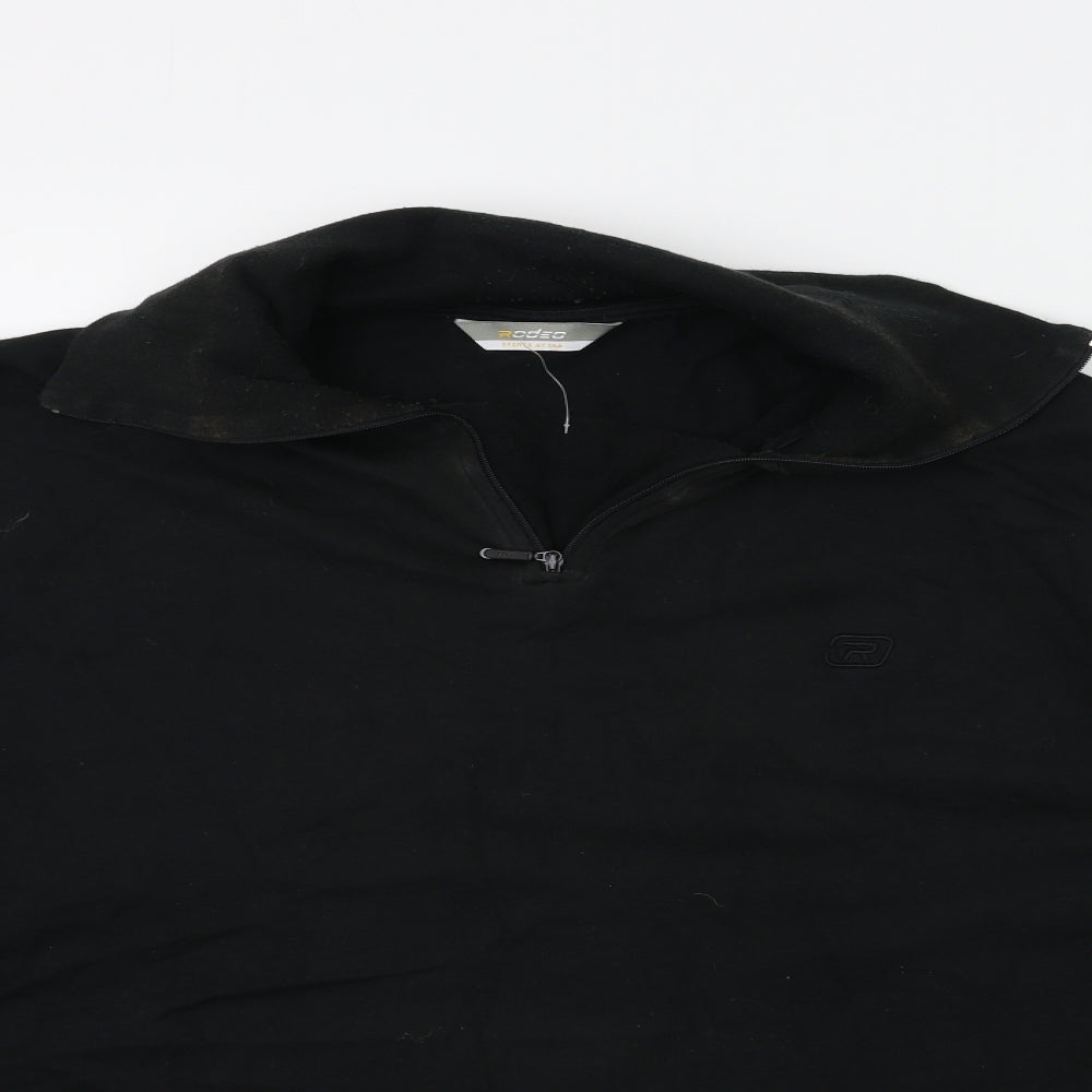 Rodeo Mens Black    Polo Size XL