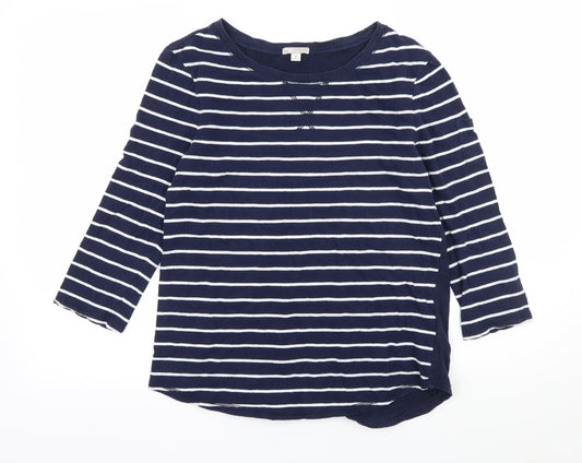 Gap Womens Blue Striped Jersey Basic T-Shirt Size M