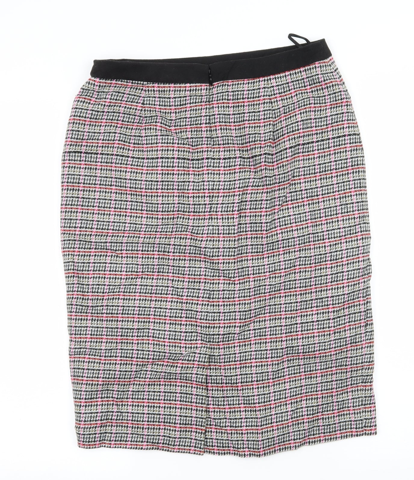 Clements Ribeiro Womens Grey Check  Straight & Pencil Skirt Size 10