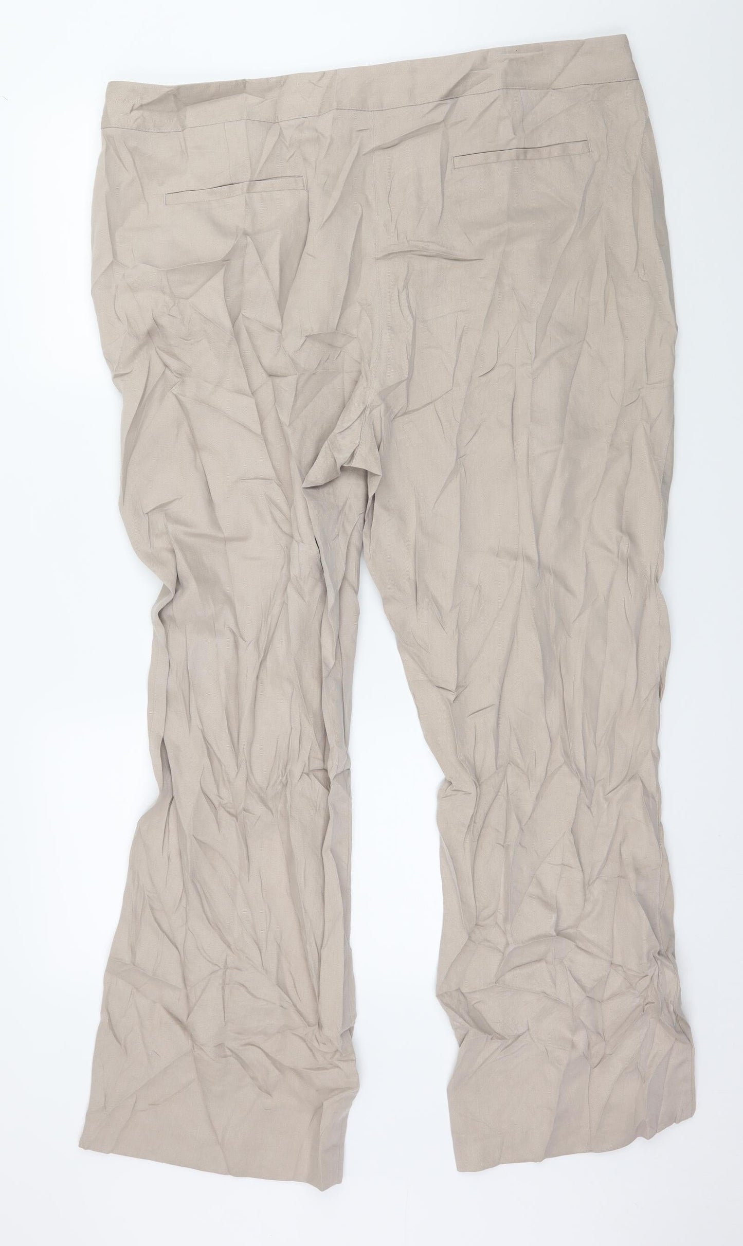 Marks and Spencer Womens Beige   Trousers  Size 20 L30 in