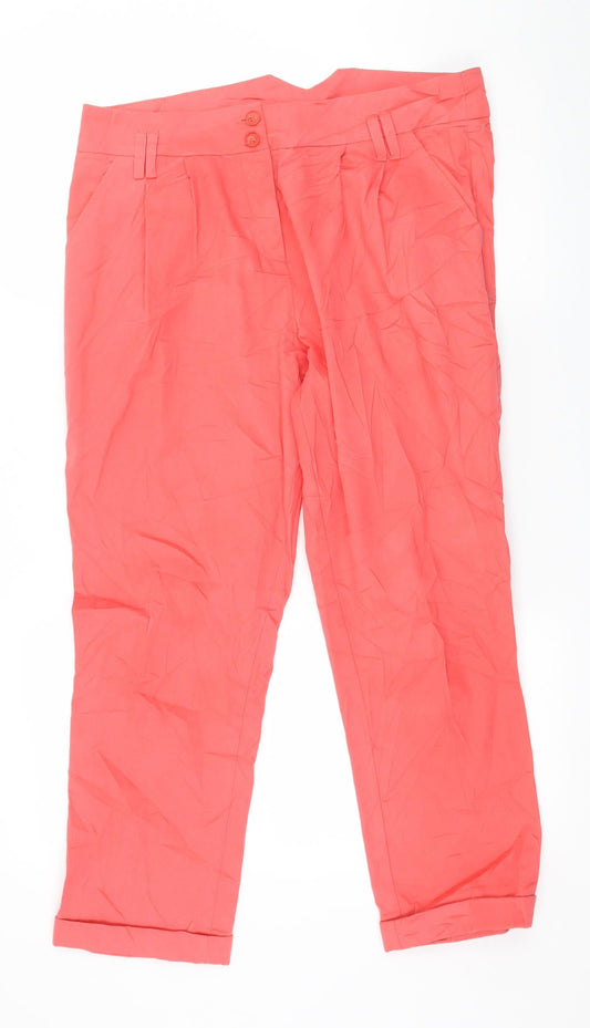 Topshop Womens Pink   Trousers  Size 10 L26 in