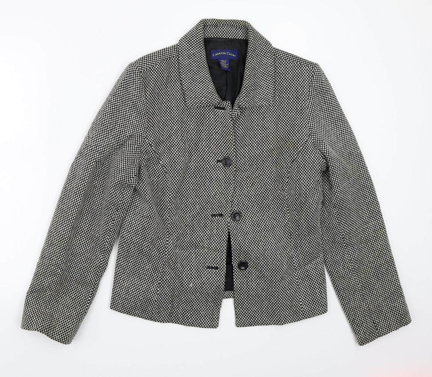 Character Club Womens White   Jacket Blazer Size 8
