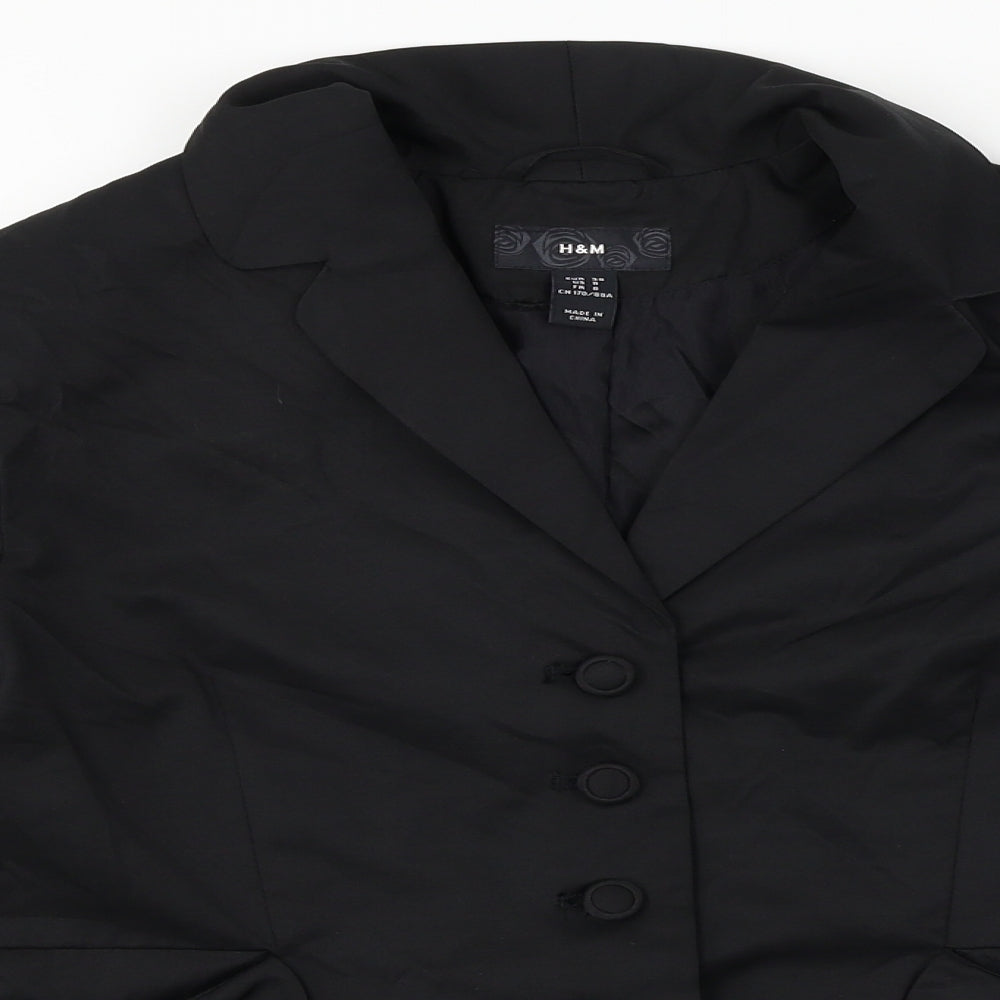 H&M  Womens Black   Jacket Blazer Size S