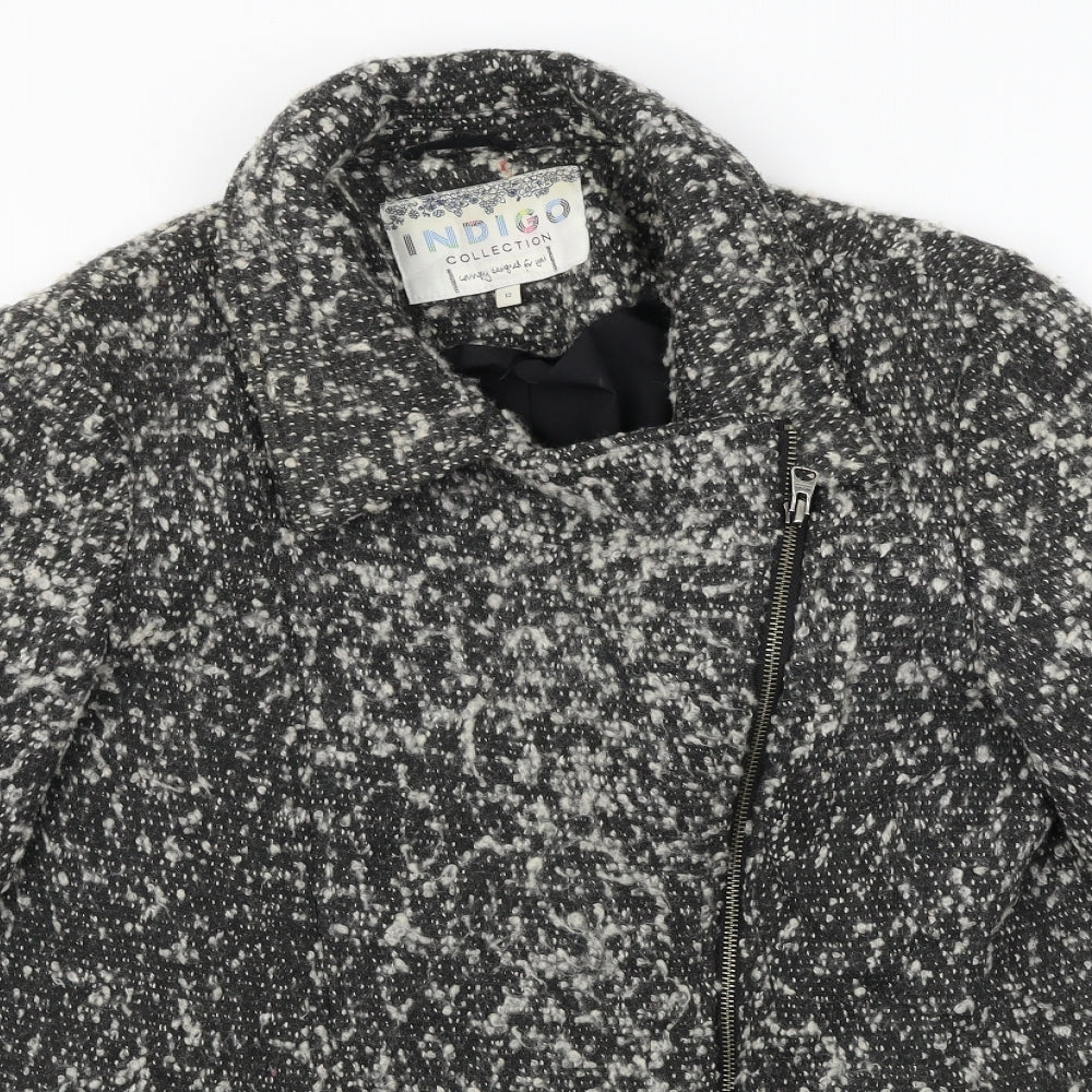 Indigo  Womens Grey   Jacket Coat Size 12  - lining slightly torn