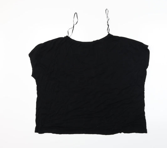 fine collection Womens Black   Basic T-Shirt Size L