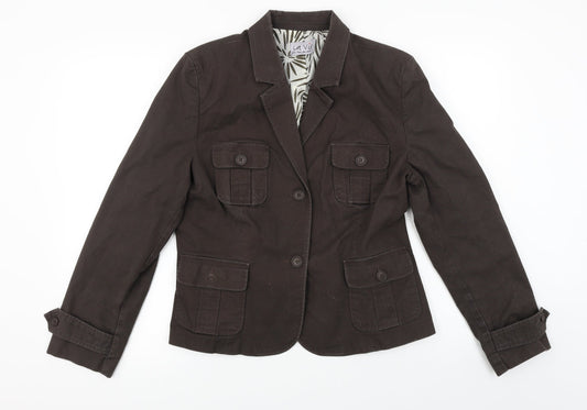 La vie  Womens Brown   Jacket Coat Size 14