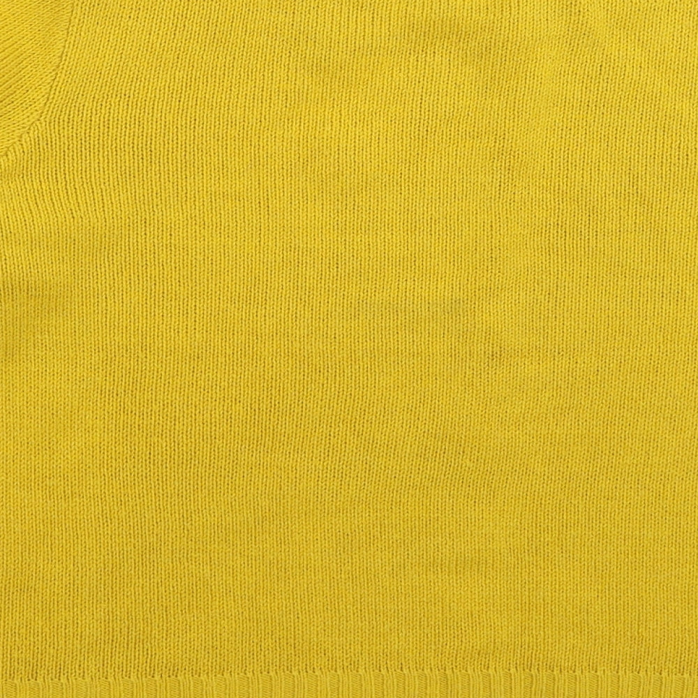 Divided Womens Yellow  Knit Pullover Jumper Size M