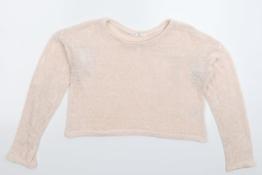 Candy Couture Girls Pink  Knit Pullover Jumper Size 13 Years