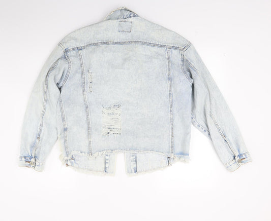 Primark Womens Blue  Denim Jacket Coat Size 10