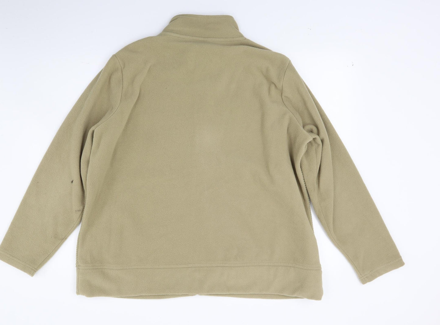 BM Womens Beige  Fleece Jacket Coat Size L