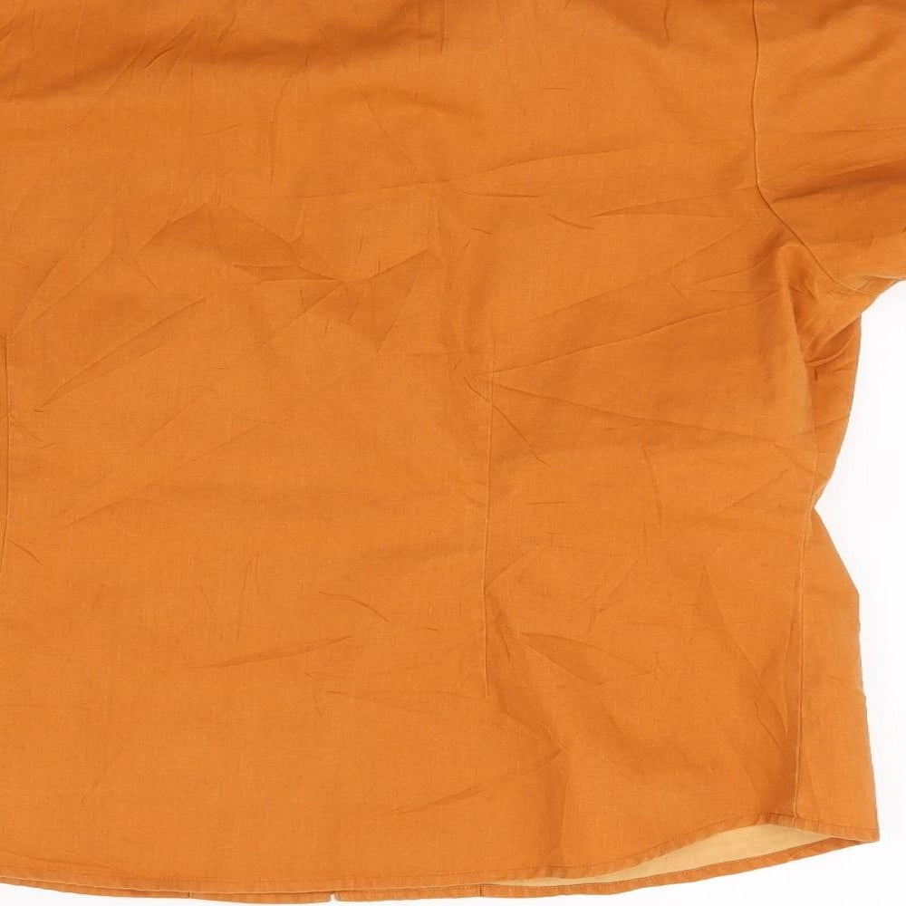 off shoot Womens Orange   Basic Button-Up Size 16
