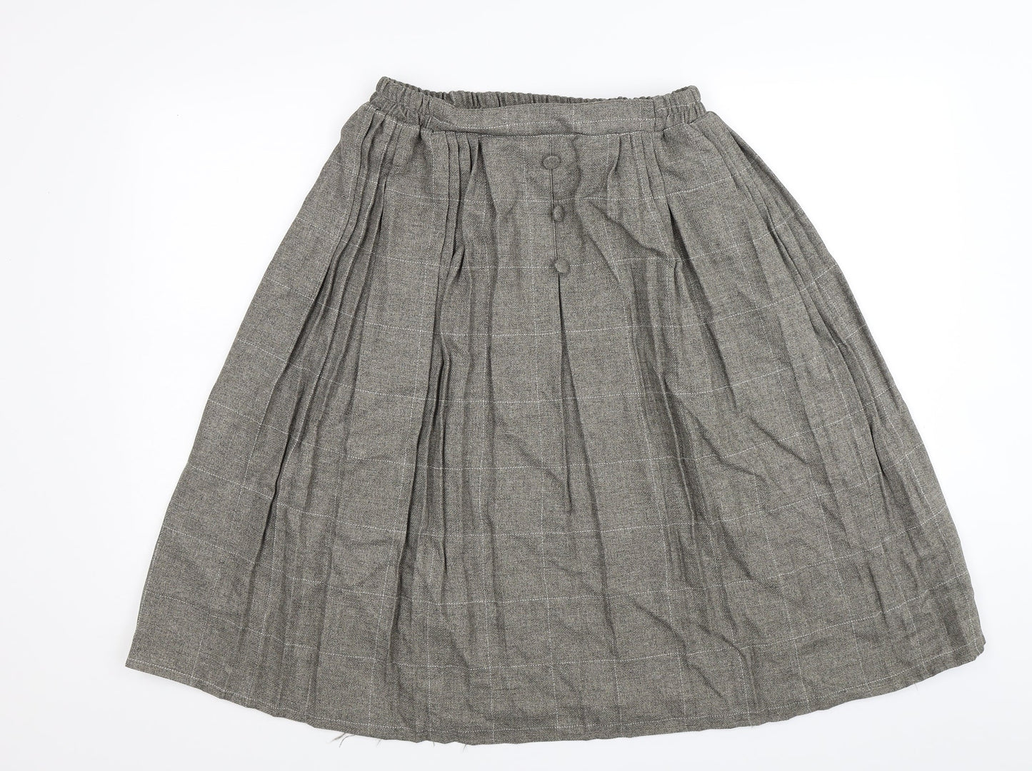 Preworn Womens Brown Check  A-Line Skirt Size S
