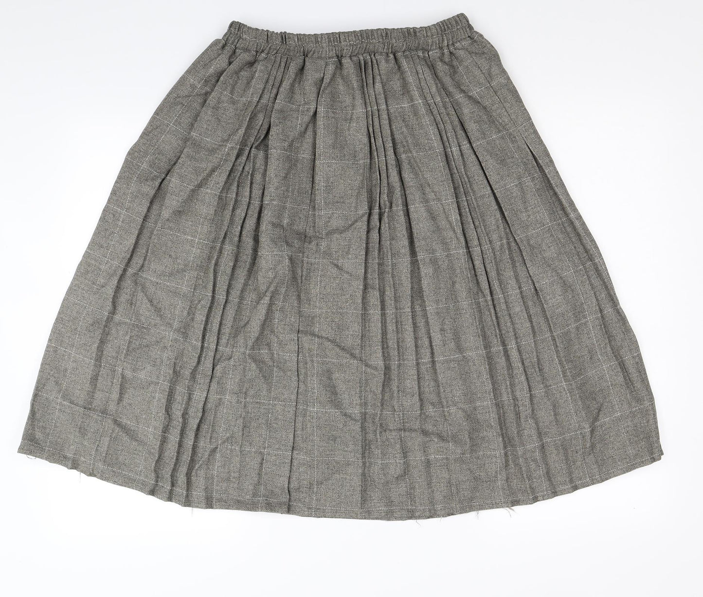 Preworn Womens Brown Check  A-Line Skirt Size S