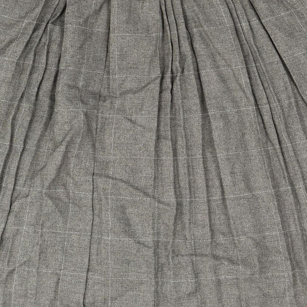 Preworn Womens Brown Check  A-Line Skirt Size S
