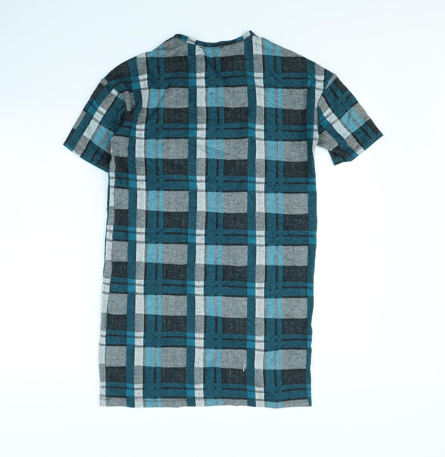 Select Womens Green Check  T-Shirt Dress  Size 6