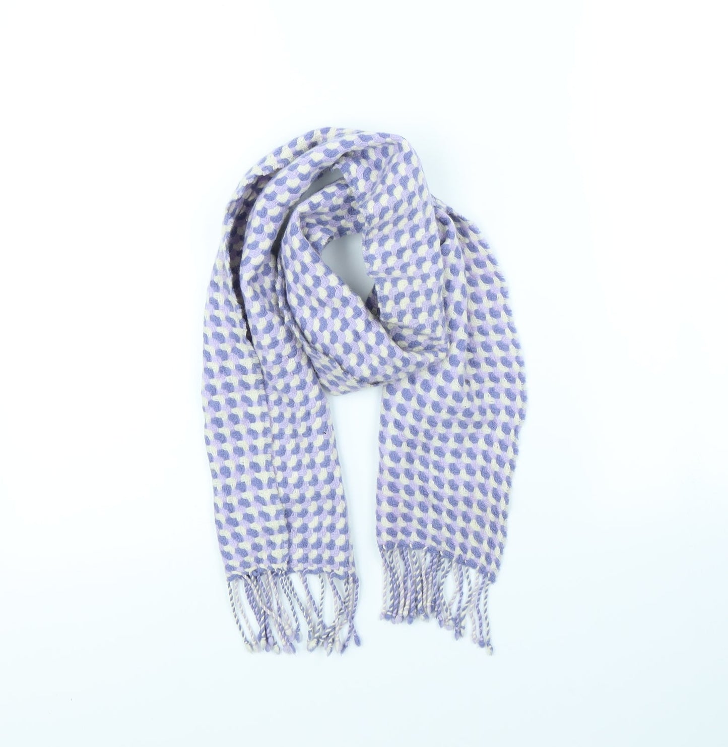 Preworn Womens Purple Herringbone   Scarf