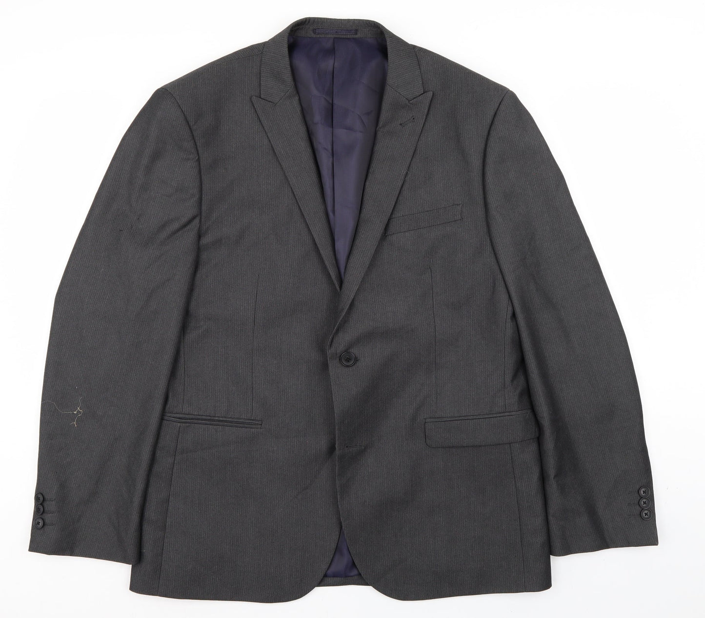 NEXT Mens Grey Striped  Jacket Suit Jacket
