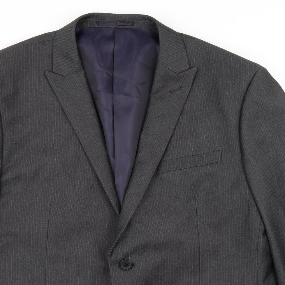 NEXT Mens Grey Striped  Jacket Suit Jacket