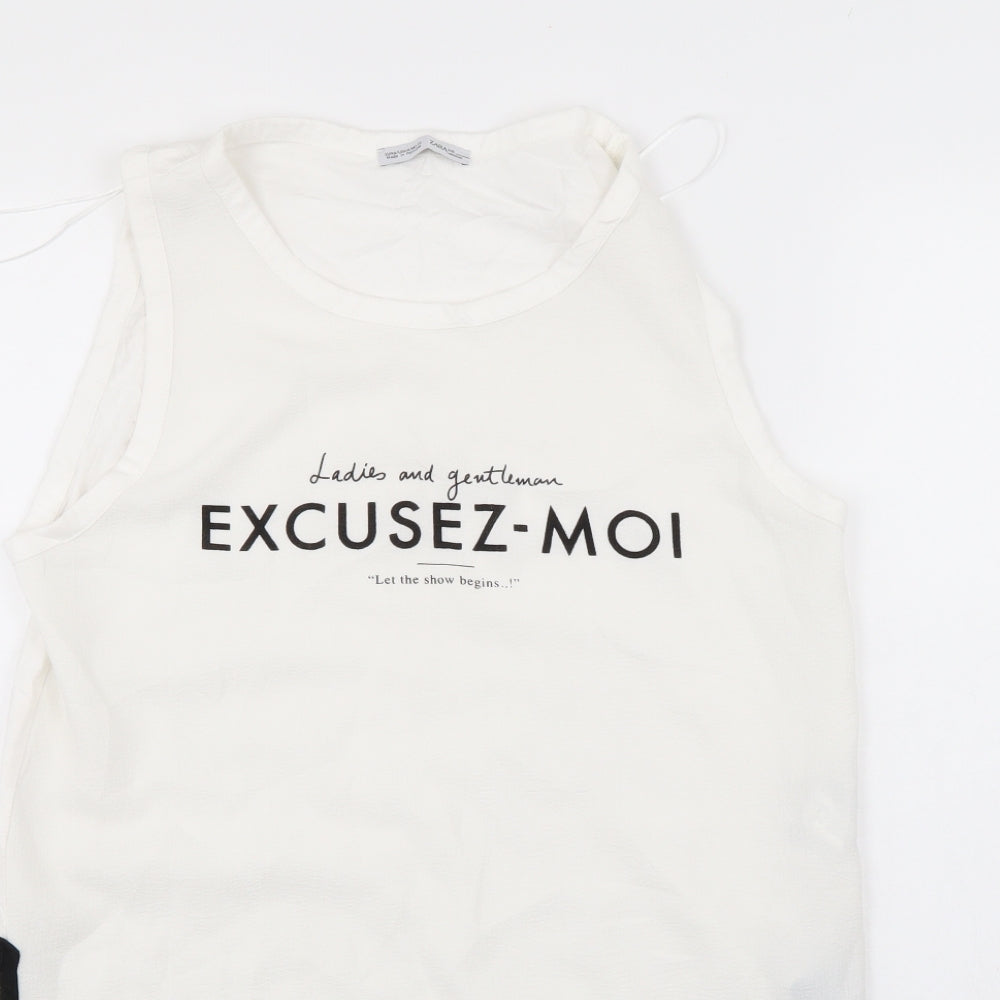 Zara Womens White   Basic Tank Size M