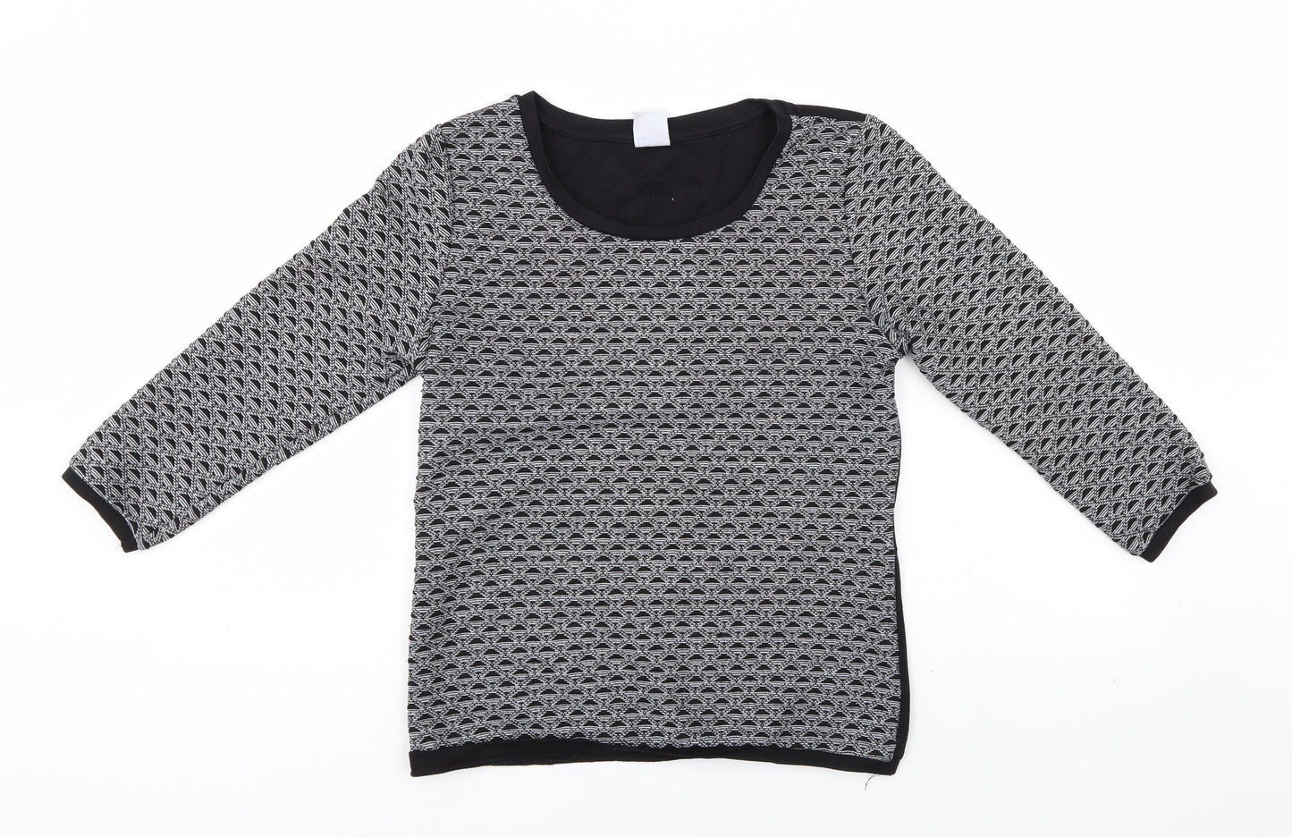 VERO MODA Womens Beige Geometric  Pullover Jumper Size M