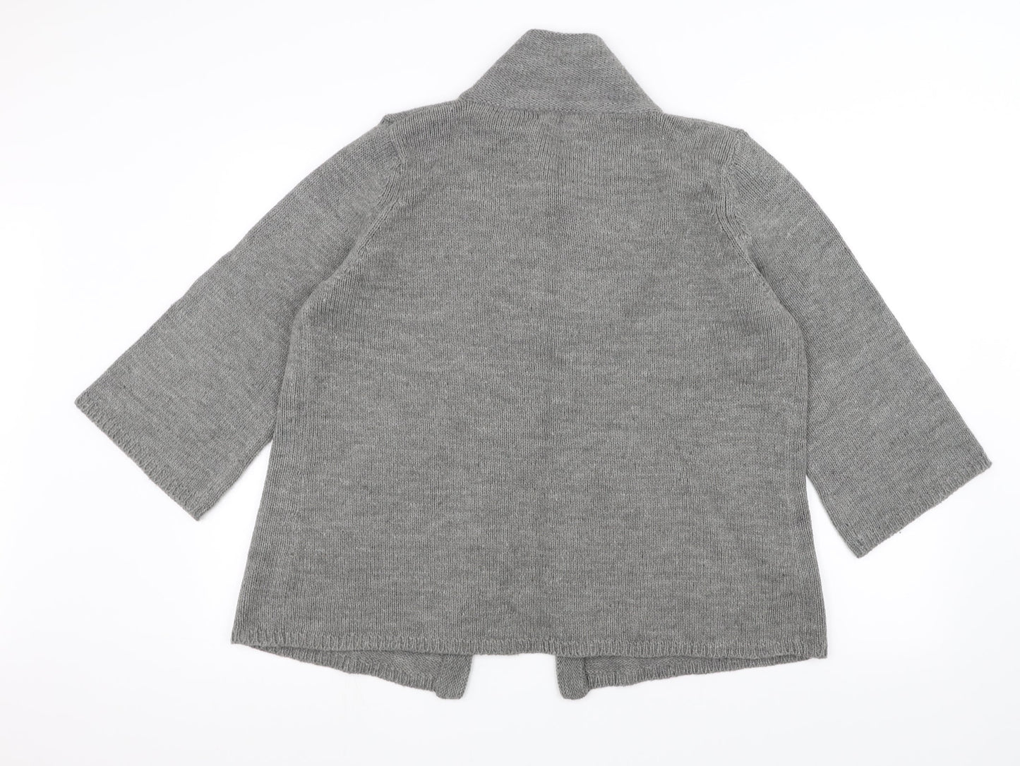 George Womens Grey  Knit Jacket Coatigan Size 18