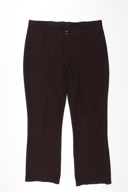 Preworn Womens Brown   Trousers  Size 22 L28 in