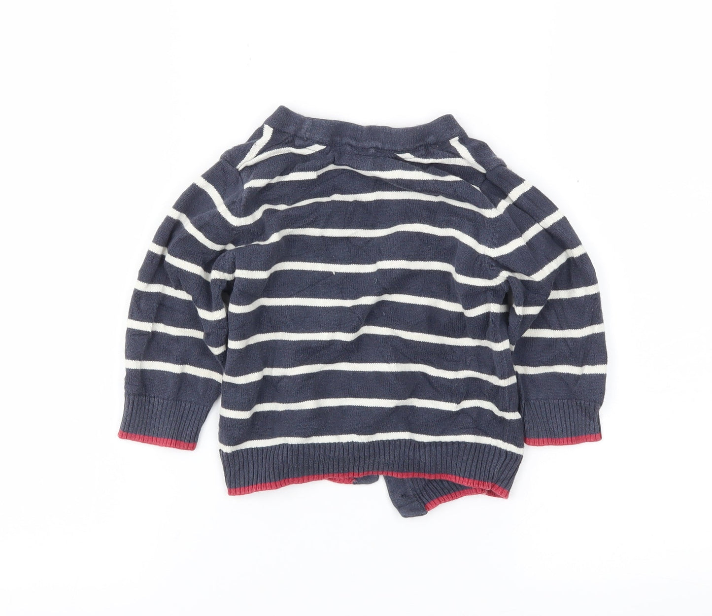TU Girls Blue Striped  Cardigan Jumper Size 9-12 Months