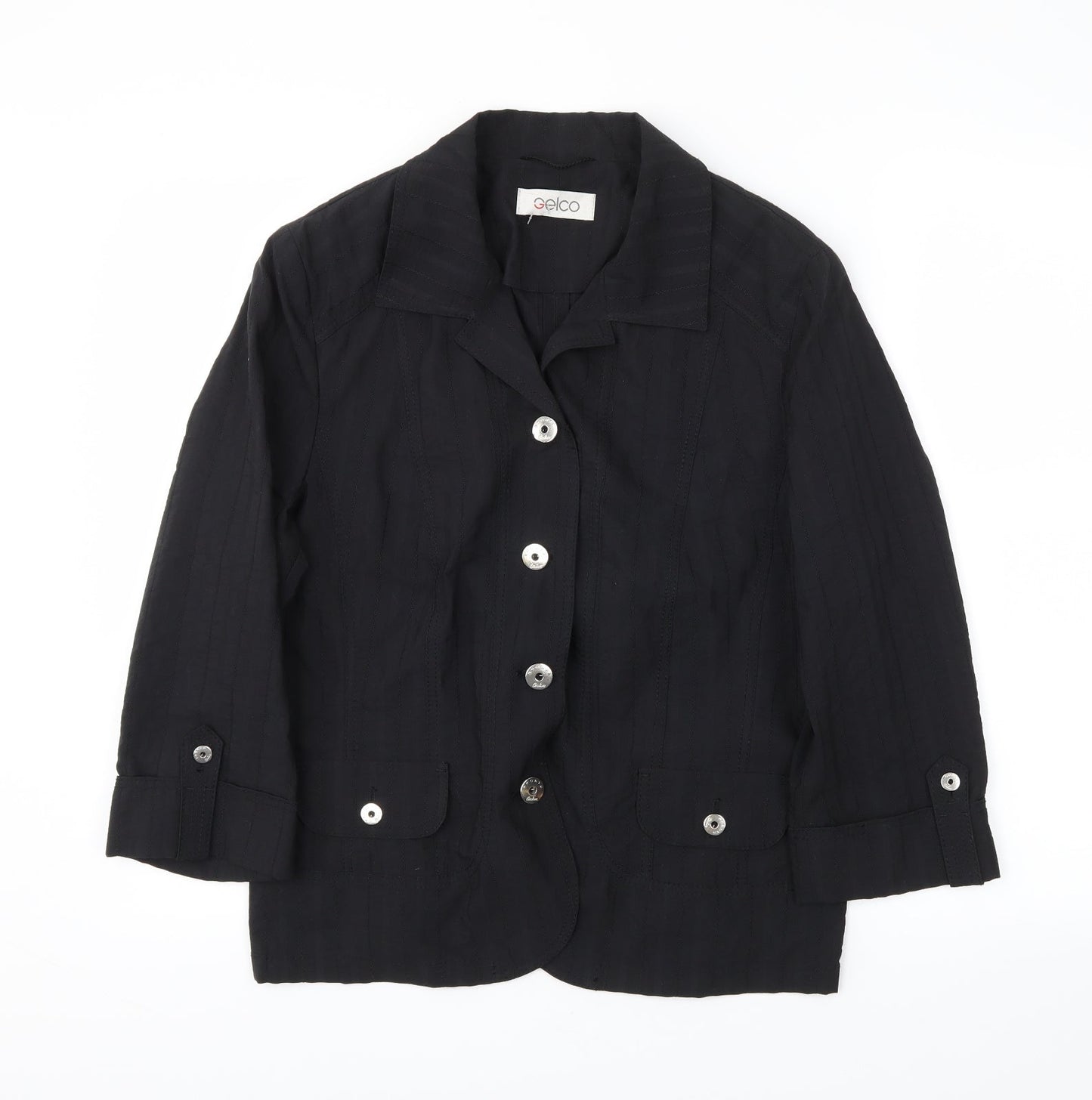 Gelco Womens Black   Jacket Blazer Size 14  - .