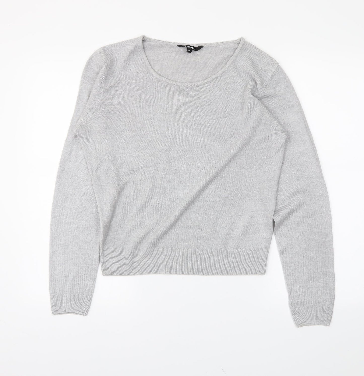 PEP&CO Womens Grey   Tunic Jumper Size 14