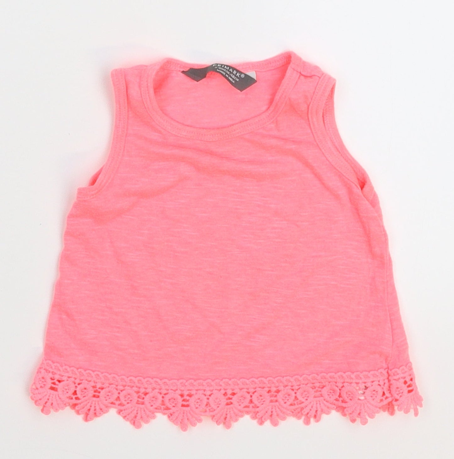 Primark Girls Pink   Basic T-Shirt Size 3-6 Months