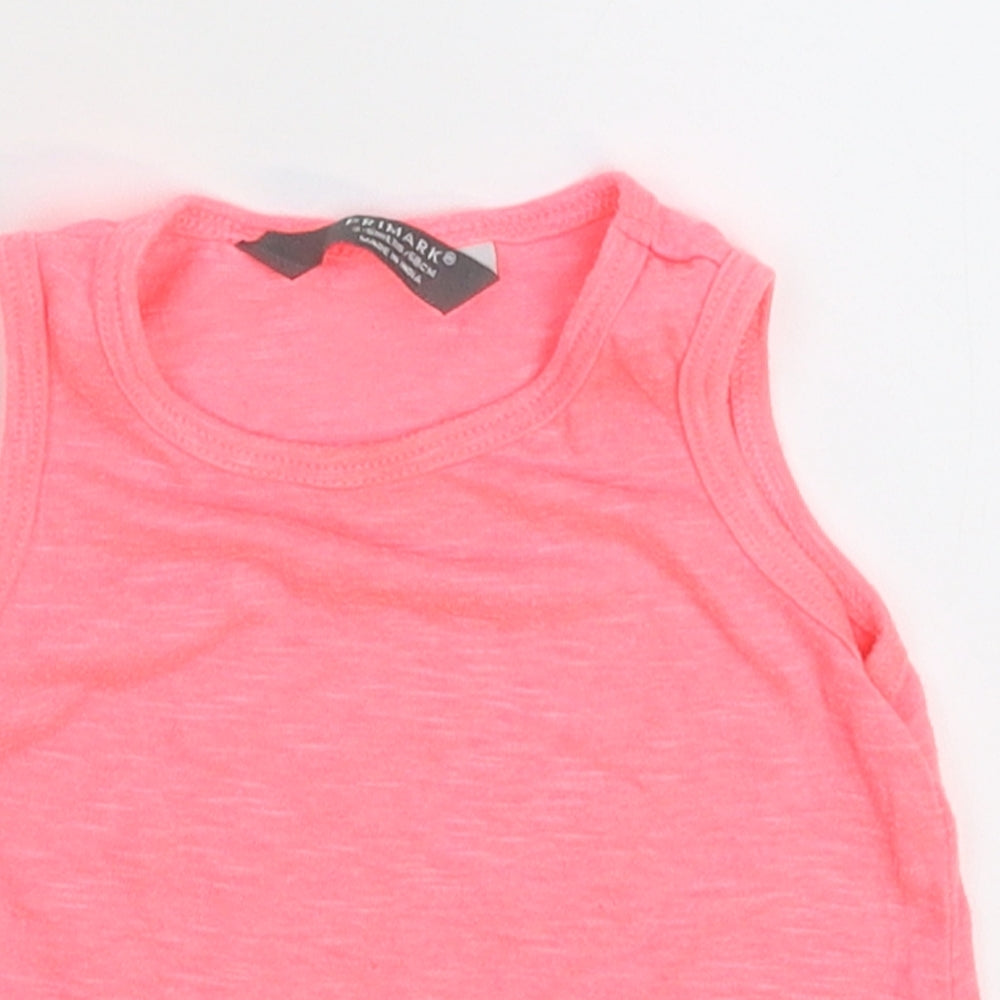 Primark Girls Pink   Basic T-Shirt Size 3-6 Months
