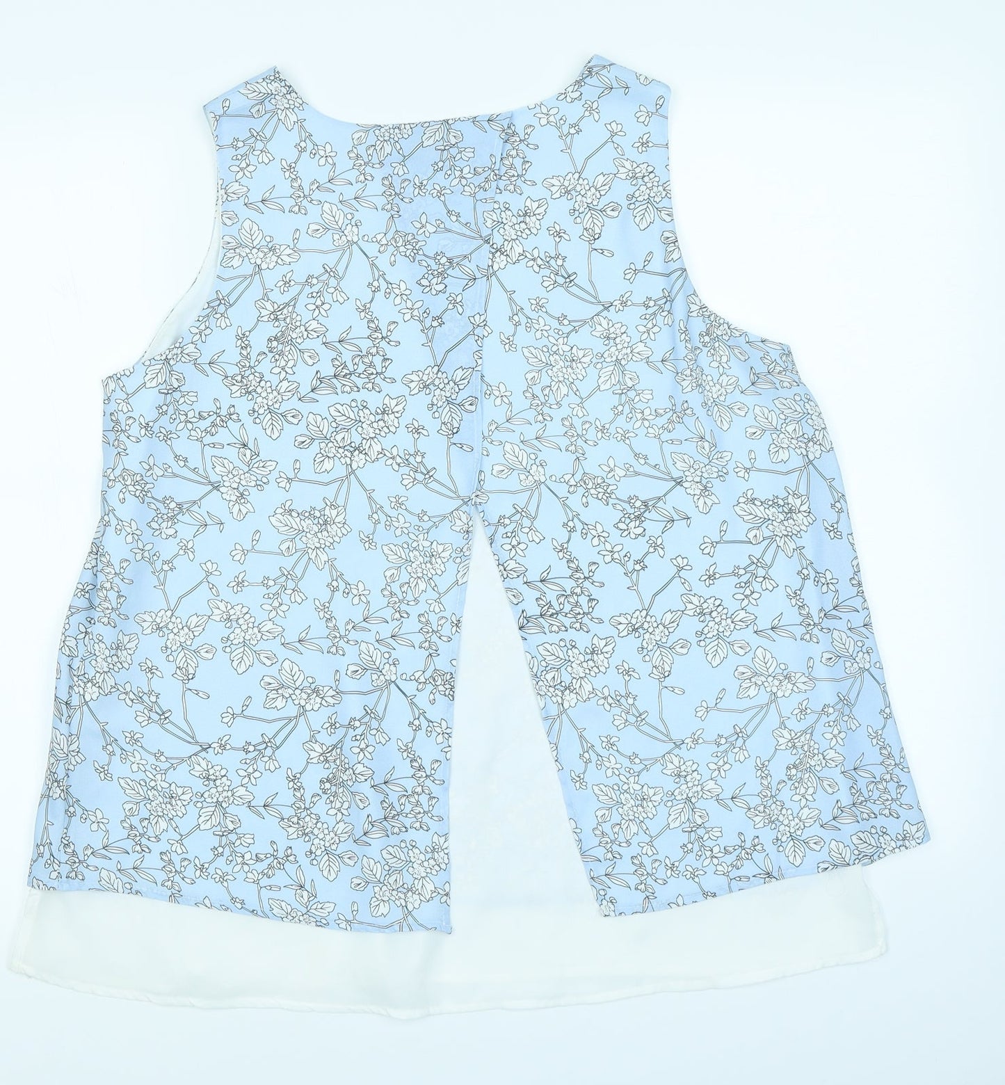 Jessica Graaf Womens Blue Floral  Basic Blouse Size S