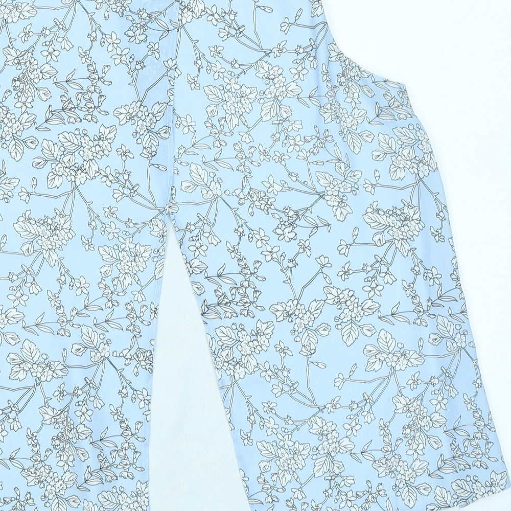 Jessica Graaf Womens Blue Floral  Basic Blouse Size S