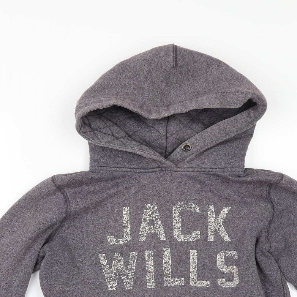 Jack Wills Womens Grey   Pullover Hoodie Size 8