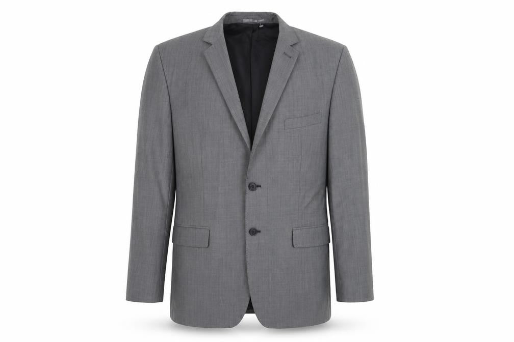 Mens 38 Chest Regular Racing Green Grey Two-Button Suit Jacket
