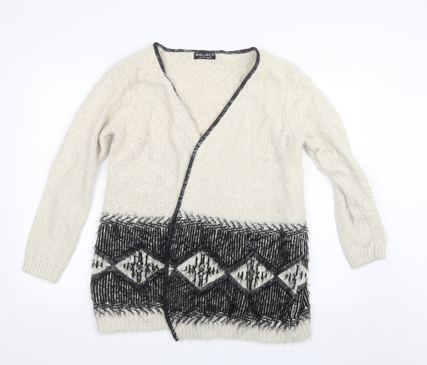 Select Womens White  Knit Cardigan Jumper Size 18